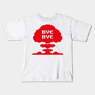 Mushroom Cloud (red, pixellated) Kids T-Shirt